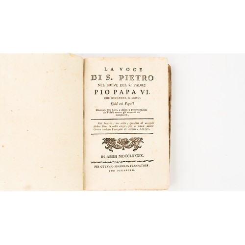 50 - LA VOCE DI S. PIETRO NEL BREVE DEL S. PADRE PIO PAPA VI, CHE CONDANNA IL LIBRO: QUID EST PAPA?, BY P... 