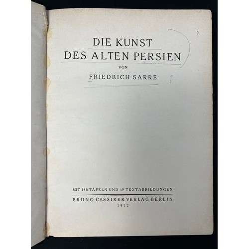 66 - THREE ART BOOKS ; PERSIAN ART, ISLAMIC ART, INDIAN ART
DIE KUNST
DES ISLAM, BY HEINRICH GLÜCK AND ER... 