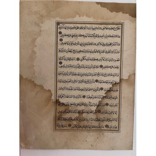 141 - AN OTTOMAN QURAN BIFOLIO, PRESUMABLY 16TH CENTURY
Comprising an Arabic bifolio manuscript on paper, ... 