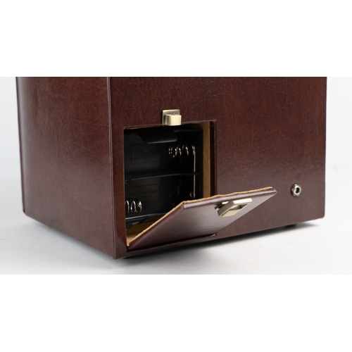 20 - A DULWICH DESIGN LEATHER WATCH WINDER BOX.Of contemporary design, crafted in dark brown bonded leath... 