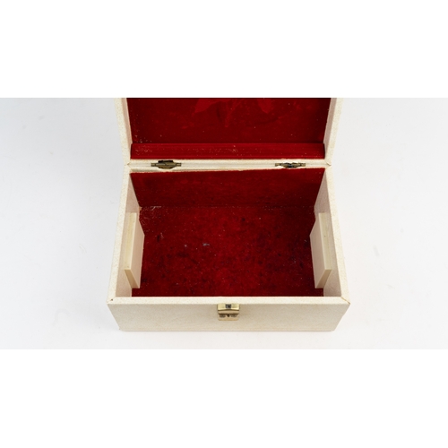 26 - DESIGN PHILIPP CREAM JEWELLERY BOX, 1970s, MADE IN SWEDEN
Of rectangular form, the cream exterior wi... 