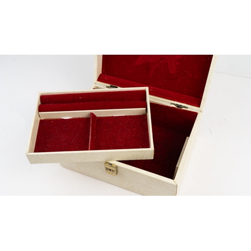 26 - DESIGN PHILIPP CREAM JEWELLERY BOX, 1970s, MADE IN SWEDEN
Of rectangular form, the cream exterior wi... 