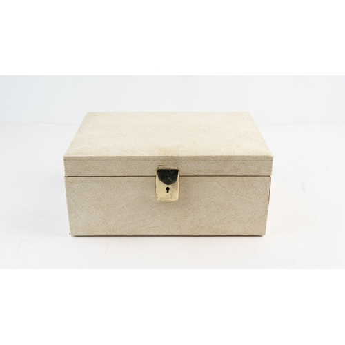 26 - DESIGN PHILIPP CREAM JEWELLERY BOX, 1970s, MADE IN SWEDEN
Of rectangular form, the cream exterior wi... 