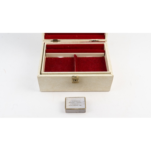 26 - DESIGN PHILIPP CREAM JEWELLERY BOX, 1970s, MADE IN SWEDEN
Of rectangular form, the cream exterior wi... 