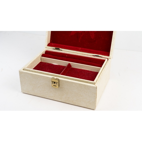 26 - DESIGN PHILIPP CREAM JEWELLERY BOX, 1970s, MADE IN SWEDEN
Of rectangular form, the cream exterior wi... 