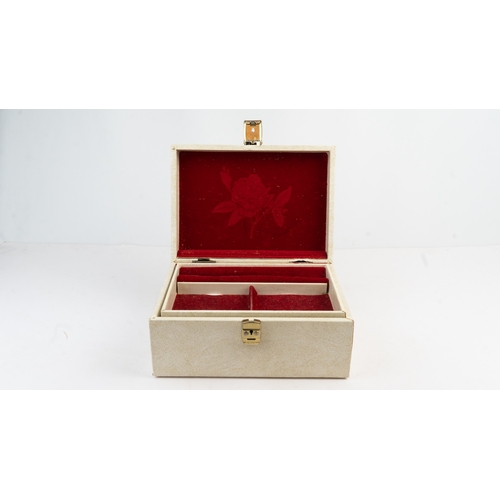 26 - DESIGN PHILIPP CREAM JEWELLERY BOX, 1970s, MADE IN SWEDEN
Of rectangular form, the cream exterior wi... 