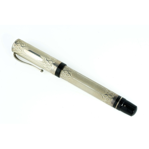 68 - MONTEGRAPPA 1055 VI 925 SILVER FOUNTAIN PEN, ITALY 

Montegrappa fountain pen, engraved with arched ... 