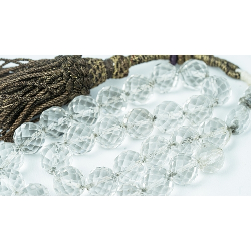 97 - ROCK CRYSTAL PRAYER BEADS, 18TH/19TH CENTURY,
The tasbih strung with 29 spherical crystal beads, sma... 