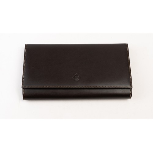 16 - BRAND-NEW DARK BROWN LEATHER PATEK PHILIPPE WALLET, GENEVE
Of rectangular form, crafted in dark brow... 