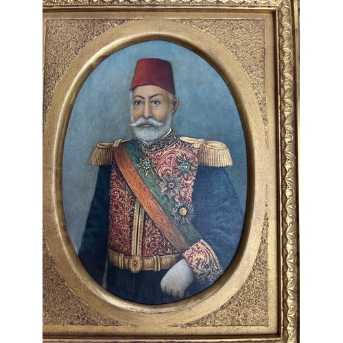 63 - AN OIL PAINTING PORTRE OF OTTOMAN SULTAN MEHMED RESHAT
A finely executed oval portrait of Ottoman Su... 