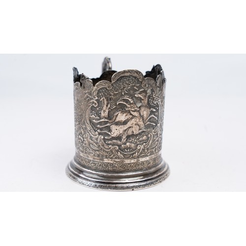 77 - QAJAR SILVER BOTTLE CUP