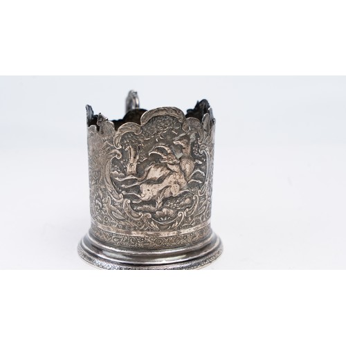 77 - QAJAR SILVER BOTTLE CUP