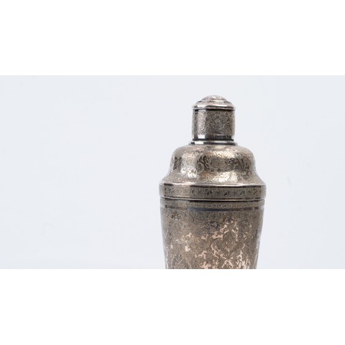 75 - A 19TH-CENTURY QAJAR SILVER SHAKER
A 
charming silver shaker, bearing hallmarks