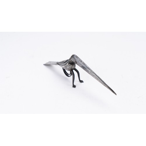 73 - A QAJAR BIRD SHAPED SCISSORS, QAJAR, IRAN, 19TH CENTURY
Of bird shape steel scissors, the blades in ... 