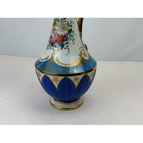 10 - A LATE MEISSEN PORCELAIN EWER,  
A fine porcelain ewer of bulbous form, elegantly poised on a splaye... 