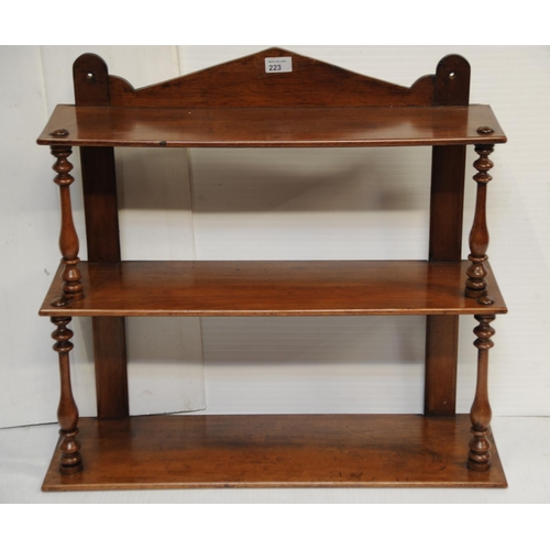 223 - Georgian mahogany three-tier bookshelves (25