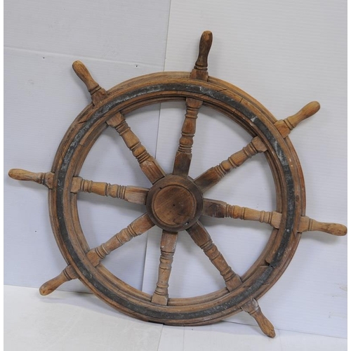 299 - A large Antique Ship's Wheel (47