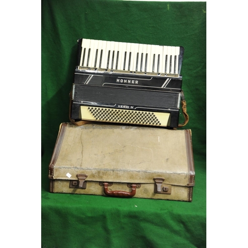 301 - Hohner Verdi IV Piano Accordian in Case