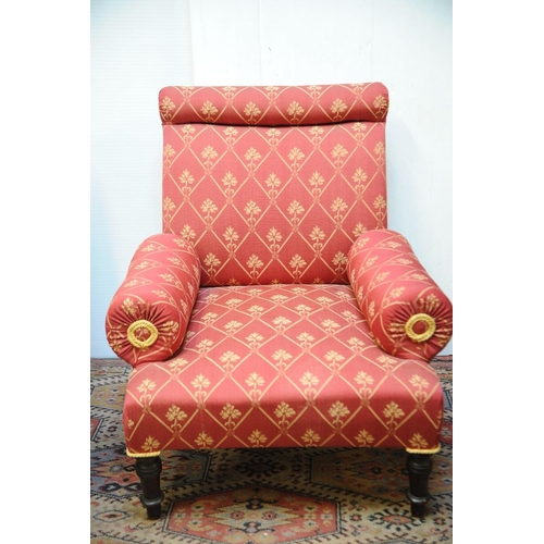 164 - Red upholstered Armchair