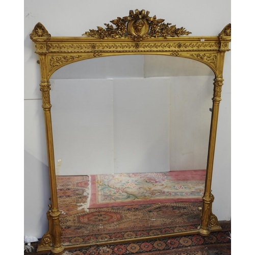 177 - Large Regency Gilt framed Overmantel            (6ft. High x 5ft. 2ins wide)