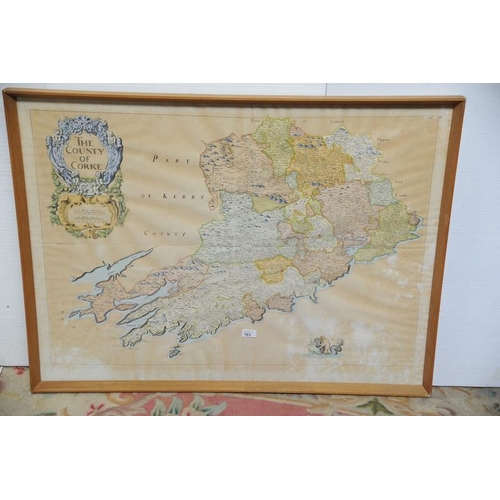 183 - Large framed Old Map of Cork County (42