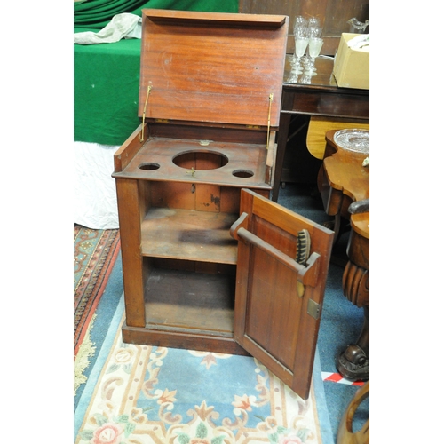 237 - Victorian Mahogany Ship's Washstand .