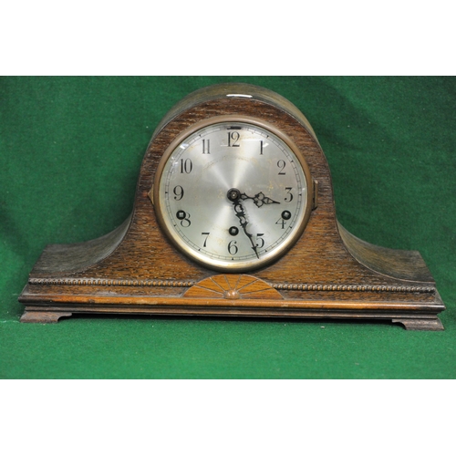 5 - Oak cased Mantel Clock.