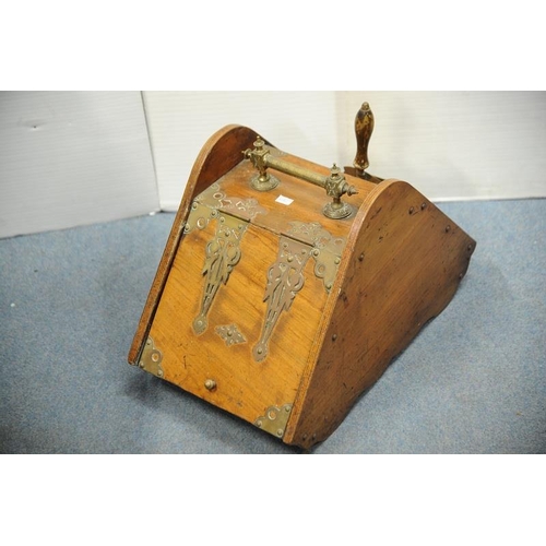 50 - Mahogany brass bound Coal Box.