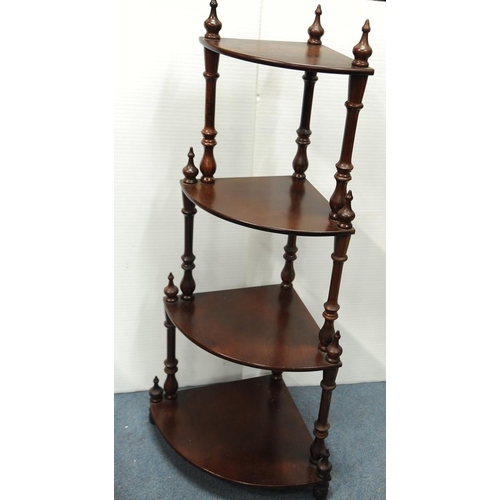 64 - Mahogany four tier Whatnot