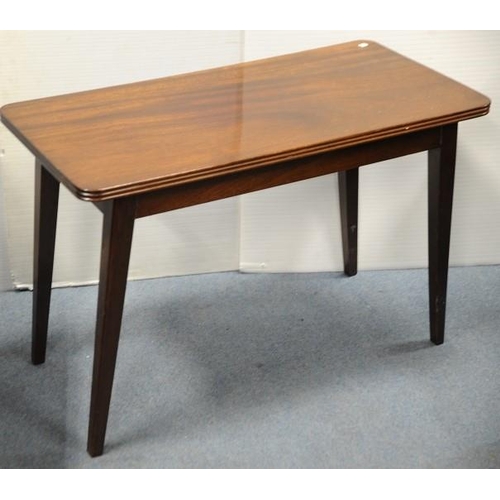 74 - Mahogany Coffee Table on four tapered legs.