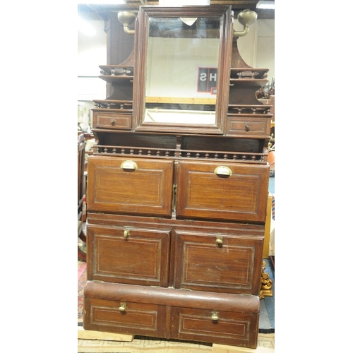 152 - Antique Mahogany Ships double Washstand from the State Bedroom of the White Star Line RMS Celtic (bu... 