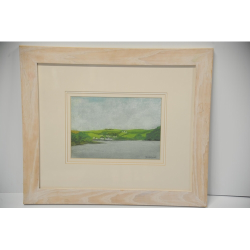 165 - Untitled Landscape by Tom Browne Artist ,Monkstown. Pastels, Signed - Framed Size 21