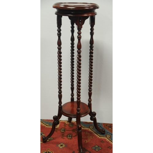 19 - Mahogany two tier Plant Stand