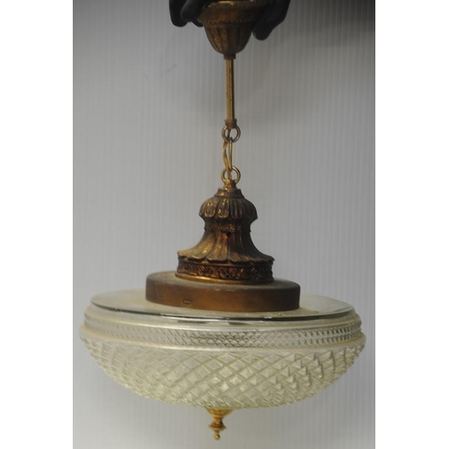 206 - Brass and Glass Lamp Shade