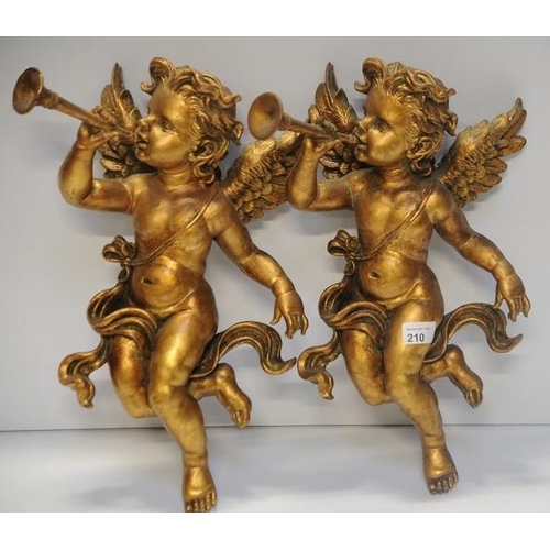 210 - Pair of Gilt Cherubs. (19