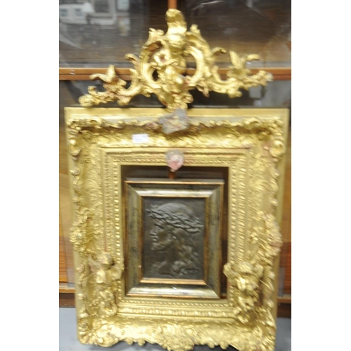 233 - Heavily carved gilt Frame and a Framed Depiction of 