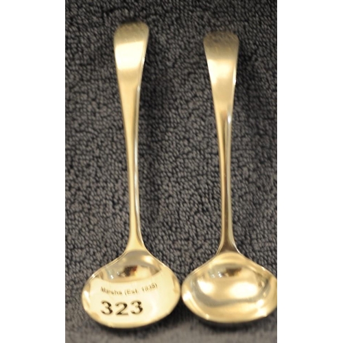 323 - Pair of small Silver Sauce Ladles - Sheffield 1950