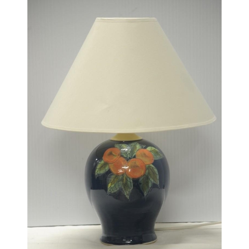 55 - Blue Floral Table Lamp and Shade