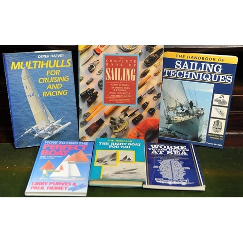 184 - Shelf of Books on Fishing and Books on Sailing and Boats.