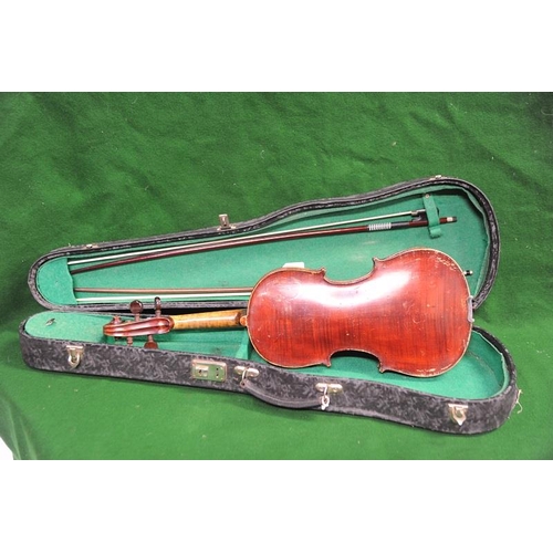 254 - Violin in Case with two Bows.