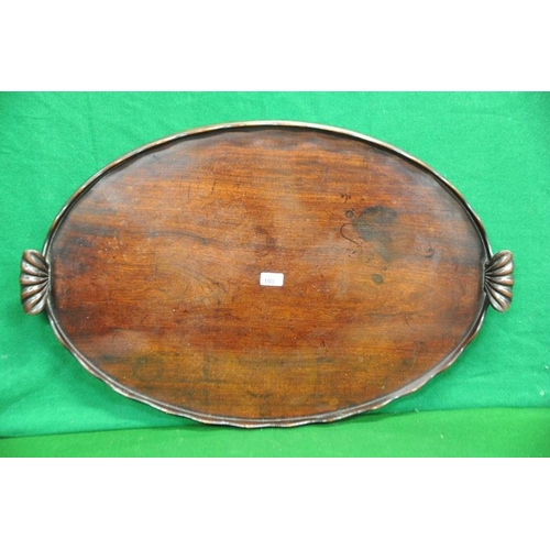 100 - Georgian Mahogany Oval shaped two handled Tray.