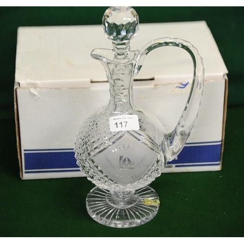 117 - Waterford Cut Glass Claret Jug inscribed - Ireland May 1983 in original Box .