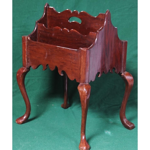 118 - Georgian Mahogany Magazine Holder on Cabriole legs