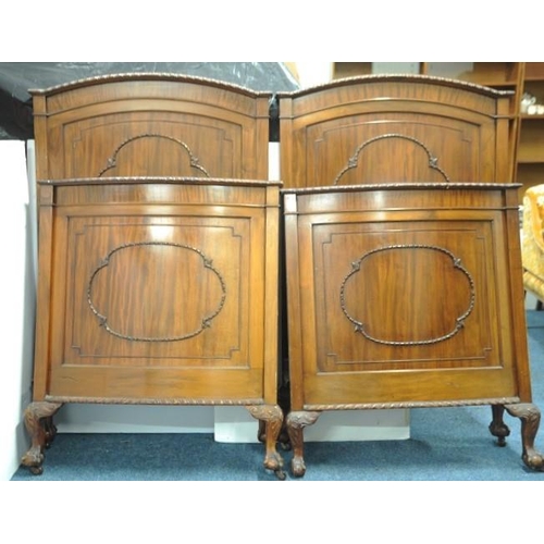 245 - Two Pairs of Mahogany Bed Ends & Irons