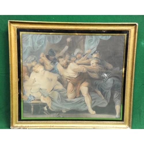 252 - Gilt framed coloured Print of John the Baptist.