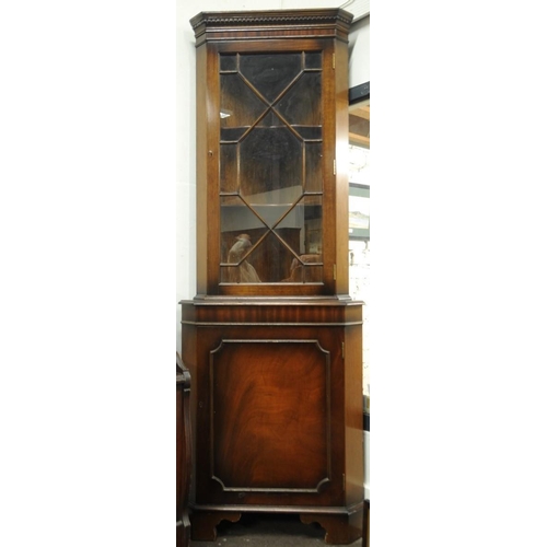 34 - Mahogany Corner Cupboard