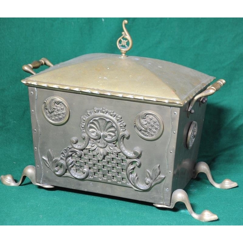 46 - Brass two handled Coal Box