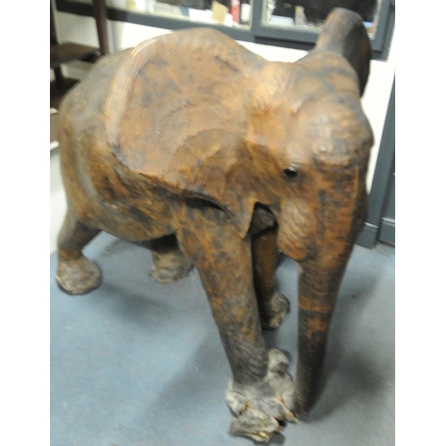 100 - Taxidermy figure of a baby Elephant (5`/152cm Long x 3`6 