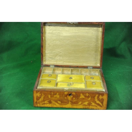 34 - Inlaid Walnut Jewellery Box