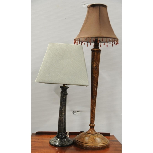 73 - Two Table Reading Lamps with Shades.